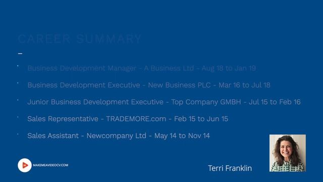How to make a video cv or video resume for a Business Development Manager | Sales Manager смотреть онлайн