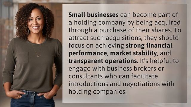 How can a small business become part of a holding company? смотреть онлайн