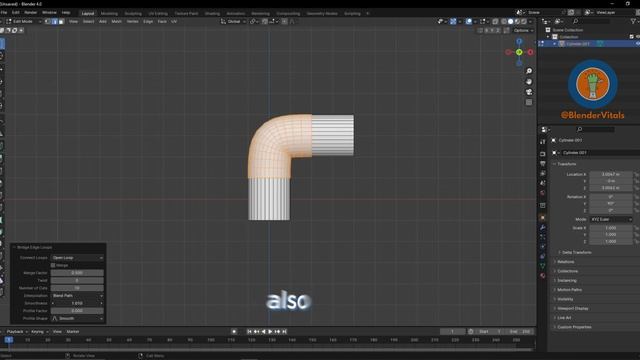 Bridge Edge Loops in Blender in 1 Minute! смотреть онлайн