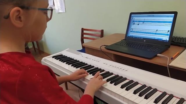 Учимся читать ноты с программой софт Моцарт Яна, 10 лет смотреть онлайн