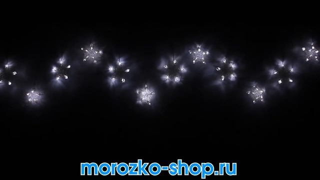 Бахрома ПЛЕТЁНЫЕ ЗВЕЗДОЧКИ, 102 хол.бел.LED, 1.8+1.5м, прозр.пров., ip44, Snowhouse LDSIC120W-C-15S смотреть онлайн