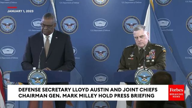 JUST IN: Lloyd Austin And Mark Milley Hold Press Briefing Following Drone Collision Over Black Sea смотреть онлайн