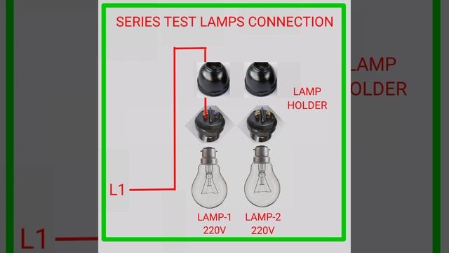 Series Test Lamp connection for 415 Volt #electrician #circuits #shorts video смотреть онлайн