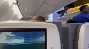 Air Tanzania Boeing 737-9 Max, Business Class, Dar es salaam to Dubai, Full Experience