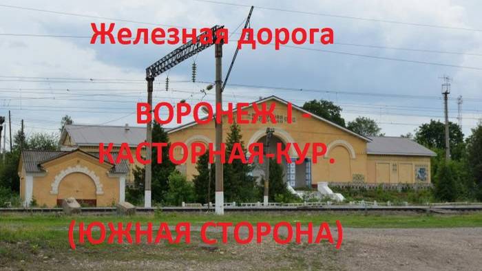 Железная дорога Воронеж I - Нижнедевицк - Касторная-Кур.  (вид из окна поезда, южная сторона) (ЮВЖД