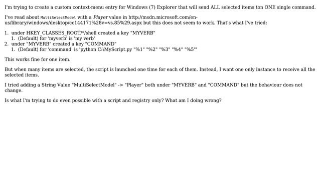 Custom multi-item context-menu entry for Windows Explorer смотреть онлайн