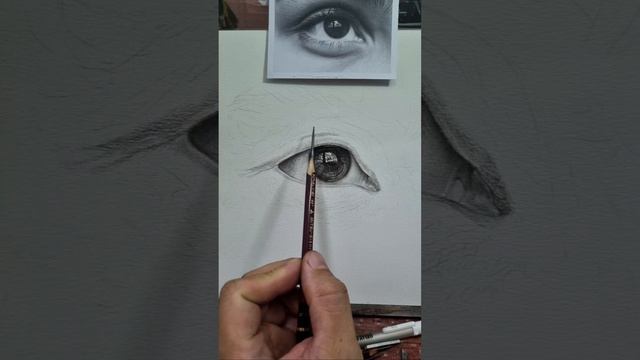 Live Pencil Drawing! Realistic Shading, Sketching 'Eye' Tutorial смотреть онлайн