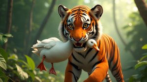 Тигр и гусь-обнимусь. Приключения в джунглях. 1 серия