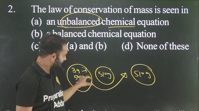 Q-2 Atoms and molecules for 10+2 Entrance AMU : The law of conservation of mass is seen in смотреть онлайн