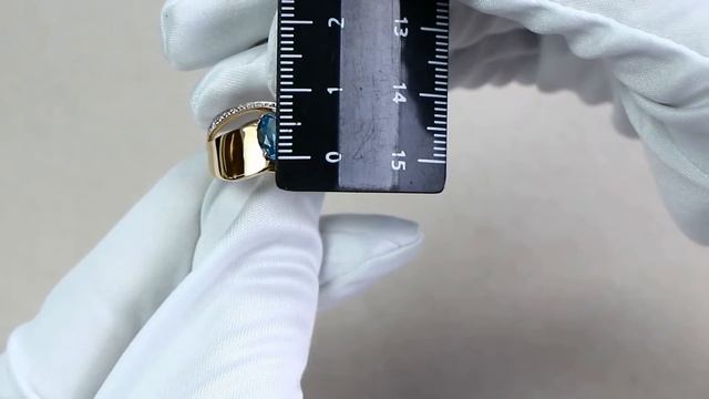 Золотое кольцо Александра с топазом и фианитом кл2314-78ск смотреть онлайн