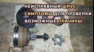 Неисправный ШРУС. Симптомы неисправности шрсуса. Причины неисправности шруса. Щелчки шруса.