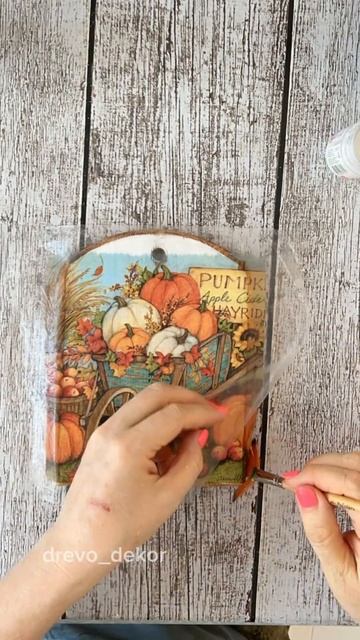 Декупаж салфеткой #декупаж #декор #handmade #декориздерева #homedecor #дом #панно смотреть онлайн