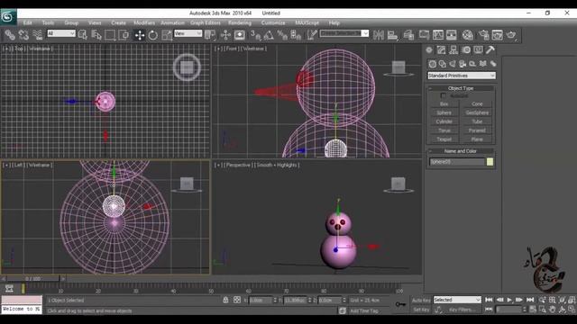 3ds max 2010 modeling bonhomme de neige #3 смотреть онлайн