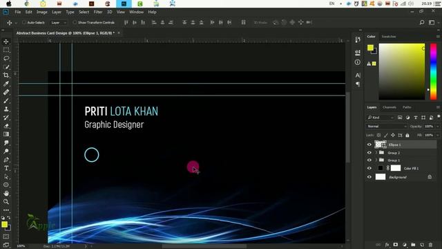 Abstract Business Card Design - Photoshop Tutorial смотреть онлайн