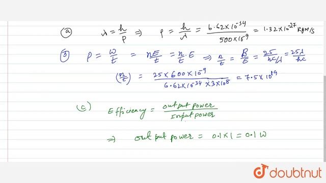 (a) Calculate the momentum of a photon of light of wavelength 500 nm. b) Find the смотреть онлайн