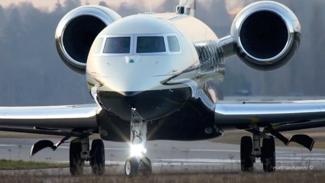 Gorgeous Gulfstream G650 M-USIK Take-Off At Bern Airport