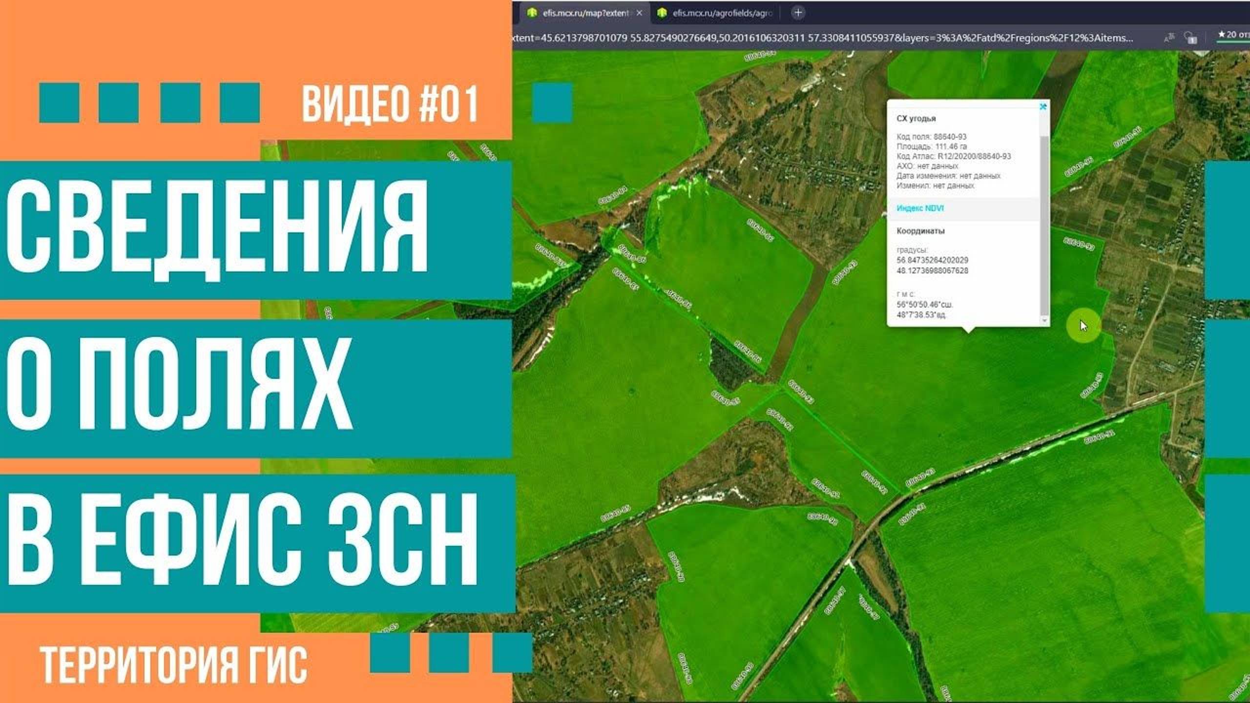 Обзор данных по полям сельскохозяйственного назначения в ЕФИС ЗСН смотреть онлайн