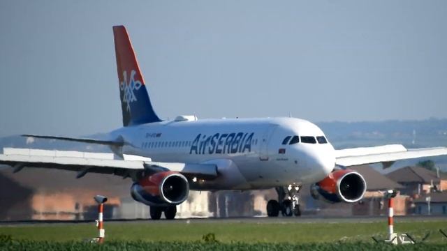Air Serbia Airbus A319-132 Visual Approach And Landing At Belgrade Airport