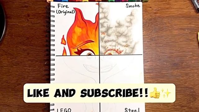 Drawing Ember Lumen in 4 DIFFERENT Styles!!✨❤️🔥マイエレメントのエンバー描いてみた｜Elemental #art смотреть онлайн