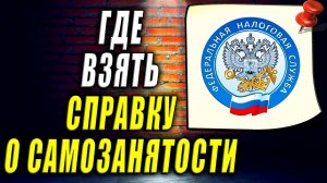 Справка о самозанятости. Справка о самозанятости где взять