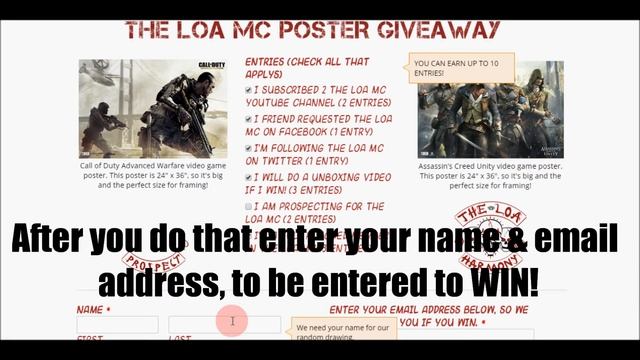 COD Advanced Warfare & Assassin's Creed Unity Poster Giveaway! смотреть онлайн