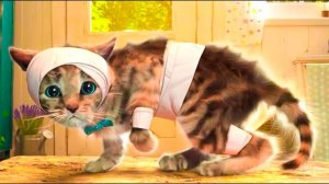 ПРИКЛЮЧЕНИЕ МАЛЕНЬКОГО КОТЕНКА №1. У котика перелом. ИГРА про говорящих котят на канале Хвостик ТВ