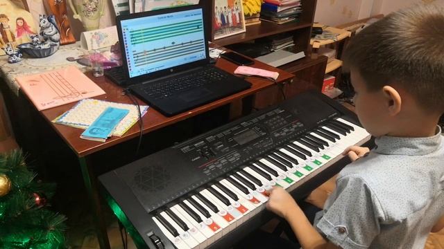 Учимся читать ноты с программой Софт Моцарт Степан, 7 лет смотреть онлайн