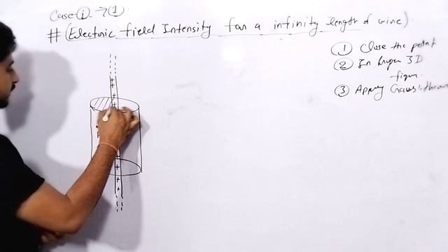 06.Electric charges and fields (Application of Gauss's Theorem) Infinity length wire.by Amit Yadav смотреть онлайн