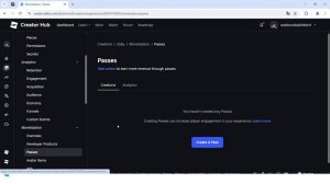 Как создать свой Game Pass в роблоксе