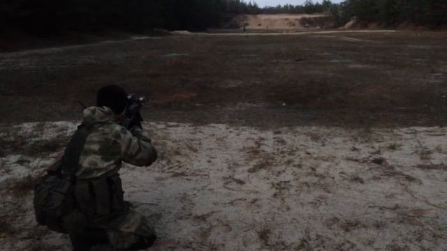 Пристрелка советского прицела ПО на АКМС 7.62х39