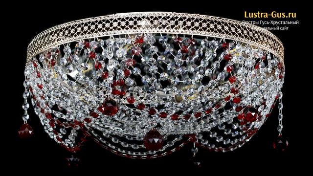 Хрустальная люстра «Венеция Жасмин красная» - Гусь-Хрустальный завод смотреть онлайн