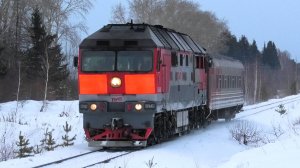 ТЭП70-0553 с пригородным поездом Сосьва-Новая — Алапаевск