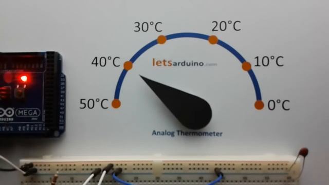 Project 14 - Servo Motor Controlled Analog Thermometer Using Thermistor (NTC) + Arduino смотреть онлайн