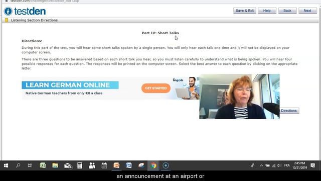 What's your business English level? Take this TOEIC mini-test from TestDen.com смотреть онлайн