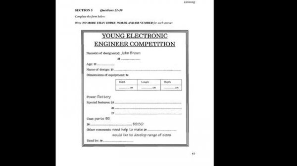 NOTES - Christmas Dinner | IELTS LISTENING TEST With Answers