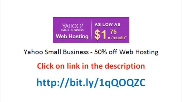 Yahoo Small Business - 50% Off Web Hosting смотреть онлайн