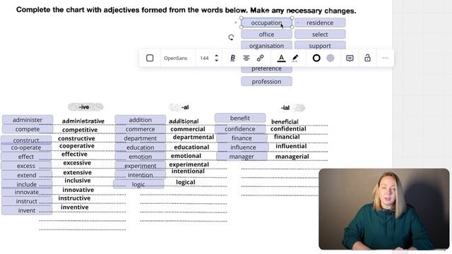 Advanced Vocabulary Lesson. Word Formation. Business And Employment