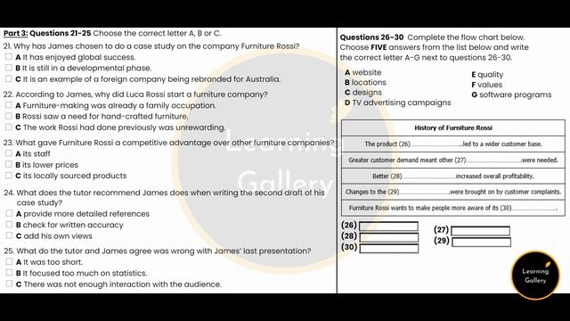 IELTS Listening Test 85 - Practice IELTS Listening Test | Learning Gallery by Astha Gill смотреть онлайн