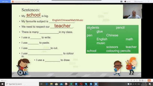 English. My School vocabulary. Supplies. Школьные предметы на английском языке смотреть онлайн
