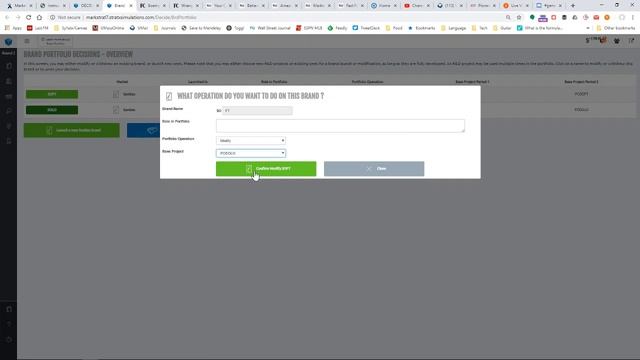 Markstrat Tutorial:  Brand Portfolio