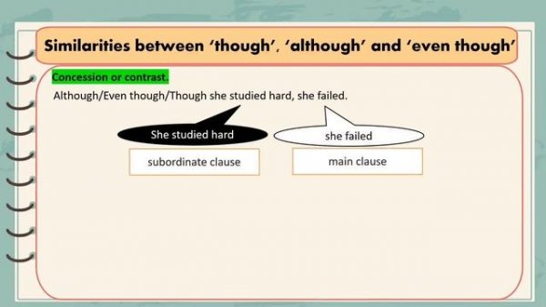 Despite,in spite of,though,although,even though,regardless of,notwithstanding | #contrastconjunctio