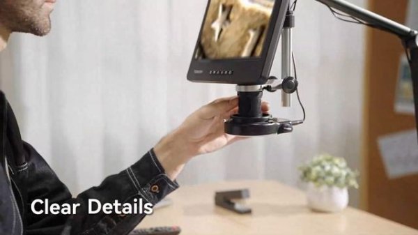 TOMLOV DM602 Flex 2024 - Upgraded Flexible Stand Boom Arm Digital Microscope