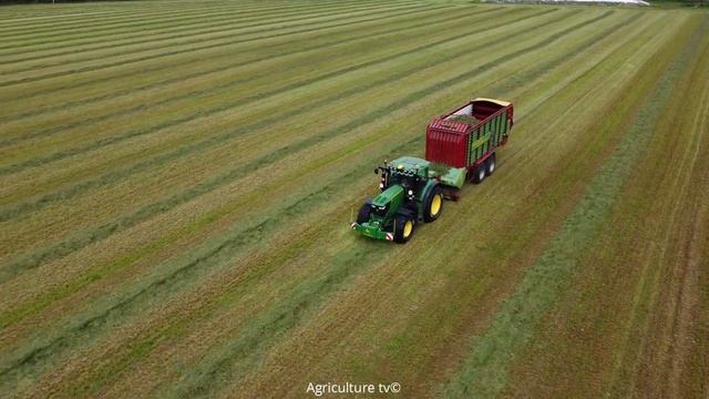Grass Silage 2022-3x John Deere!!-strautmann-Gras oprapen-Landbouwwerken Sam Vervoort-2022 смотреть онлайн