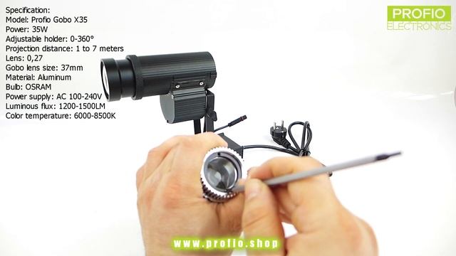 LED logo projecto -Gobo lights 50W projection of your logo on wall/floor up to 10M (www.profio.shop смотреть онлайн