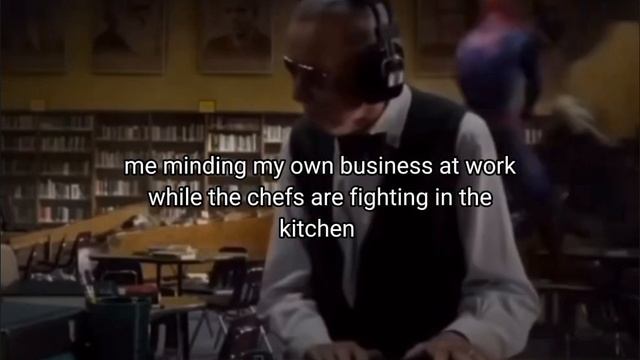 me minding my own business at work while the chefs are fighting смотреть онлайн
