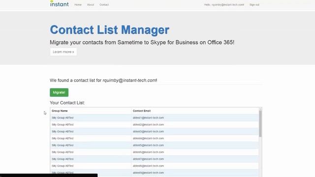 Instant Contact List Manager demo with Web App смотреть онлайн