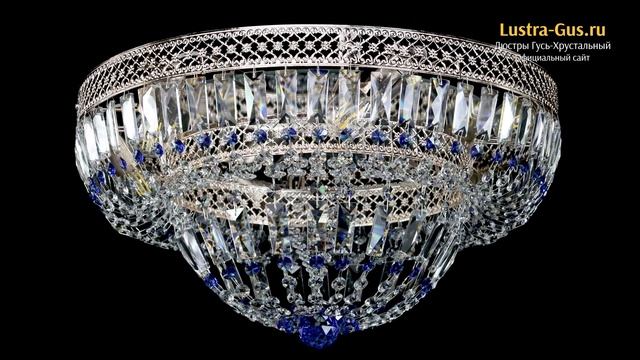 Хрустальная люстра «Венеция Купол пластинка синяя» - Гусь-Хрустальный завод смотреть онлайн