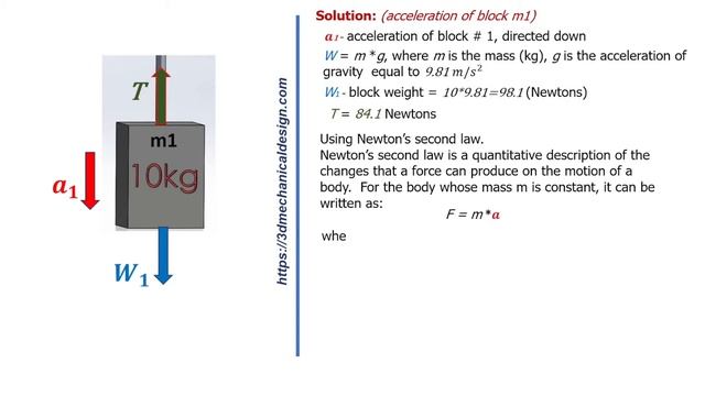 Mechanical engineering | Dynamics | Newton’s law | Sample Problem смотреть онлайн