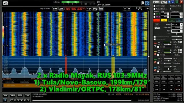 31.10.2021 06:33UTC, [Tropo], 2x Radio Mayak, 103.9MHz смотреть онлайн