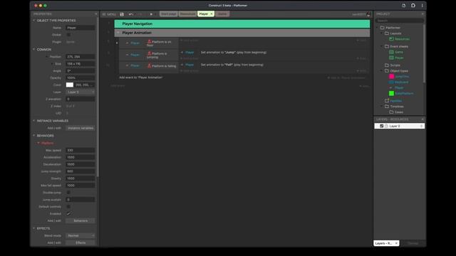 Construct 3 Урок 5 - Фізика і вектор руху Головного героя смотреть онлайн